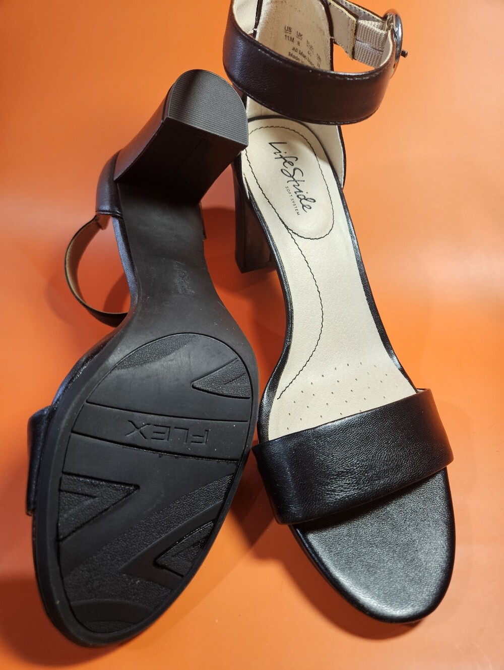 Lifestride Averly Black Block Heeled Sandal. NWOT. size 11 Womens (Bin20) - Picture 6 of 8